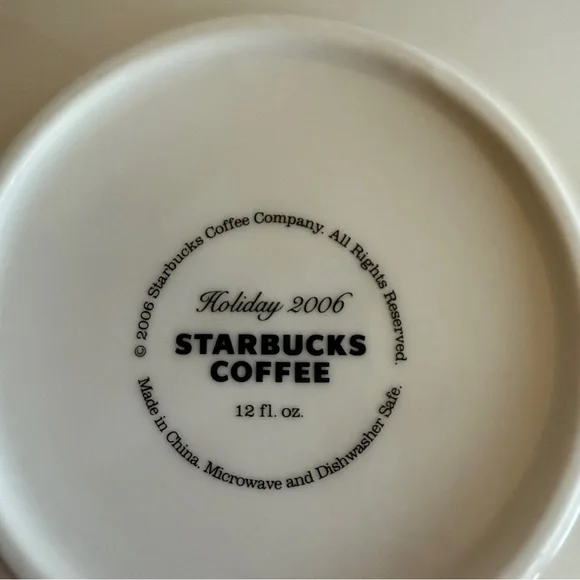 Vintage Starbucks 2006 Red Christmas/Holiday  Mug Saucer - Picture 10 of 10
